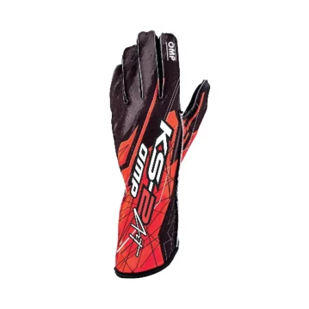 OMP KS-2 ART RACE GLOVES Red