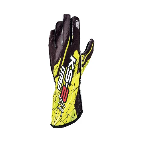 OMP KS-2 ART RACE GLOVES Fluo Yellow